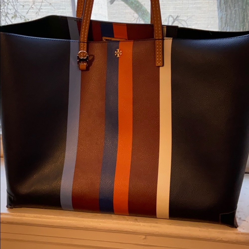 Tory Burch leather tote bag fits 15” laptop